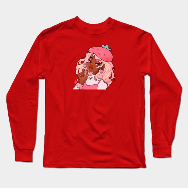 wild strawberry Long Sleeve T-Shirt by pianta